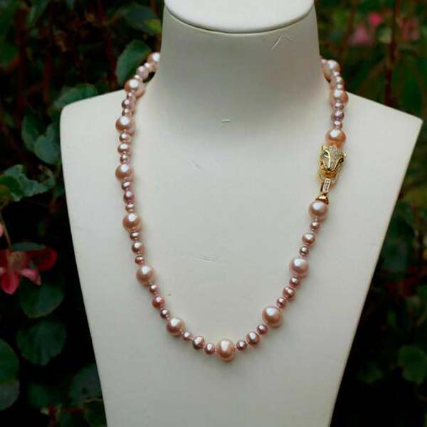 

Natural 10.5mm Freshwater multi-purple pearl necklace 54inch
