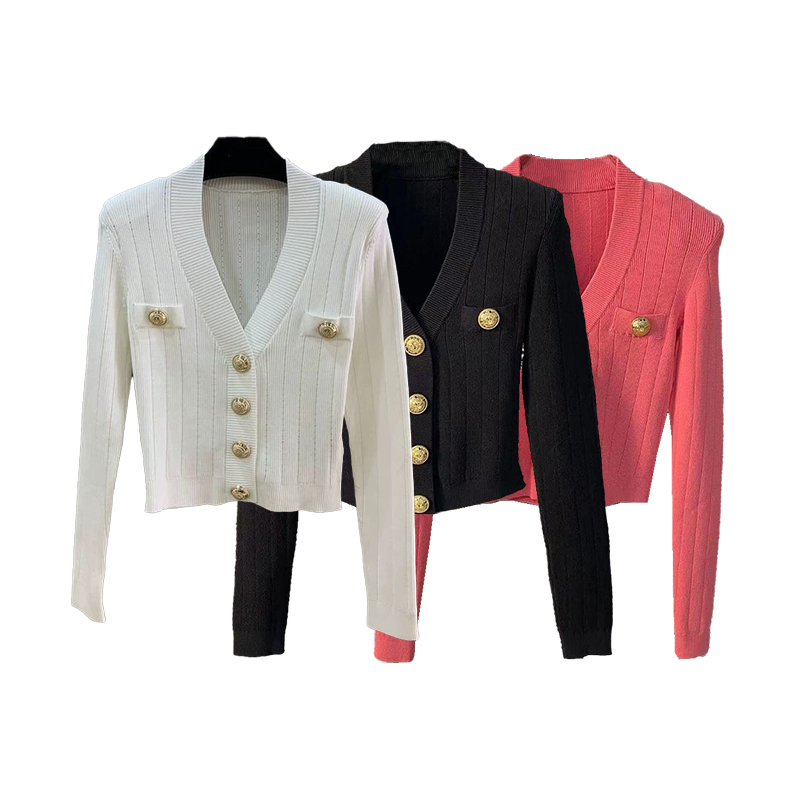 

Designer Womens Knit cardigan Sweater Classic vintage long sleeve V-Neck button knitted clothes fashion Luxury women knitting Sweaters coats Asian size S-XXL, Consultative service