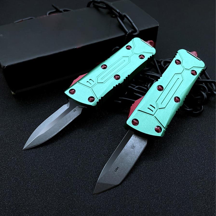 

MINI Bounty Hunter Double Action AUTO Knives UTX-85 UTX85 UT-X85 Aviation Aluminum handle EDC Self-defense Tactical Pocket knife2522