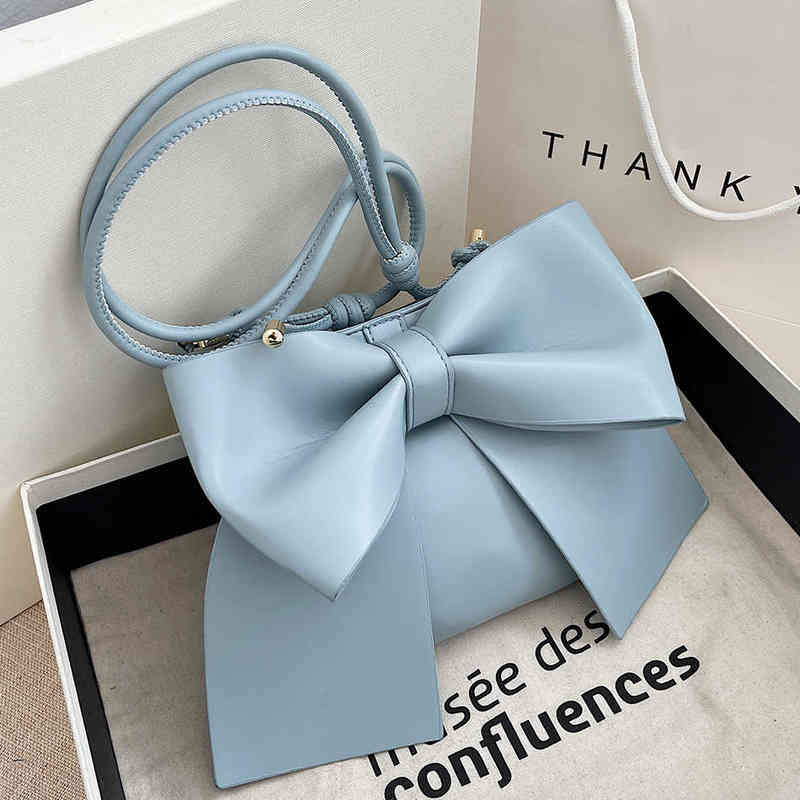 

Elegant Women's Bow Underarm Bag Designer Leather Shoulder Messenger Bags for Women 2022 Fashion Lady Purses and Handbags Luxury Y220401, Beige bag