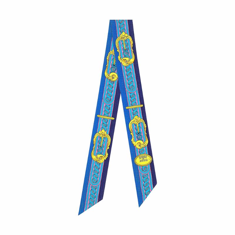 

Scarves Twill 100% Silk Luxury Chain Bag Scarf Brand Design Neckerchief Women Hair Accessories Foulard Fashion HeadbandsScarves