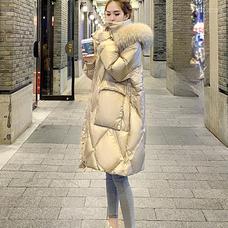 

Women' Down & Parkas 2022 Winter Jackets Women Thicken Hooded White Duck Coats Famale Warm Loose Overcoats Womens Clothing Manteau Femme SQ, Champagne