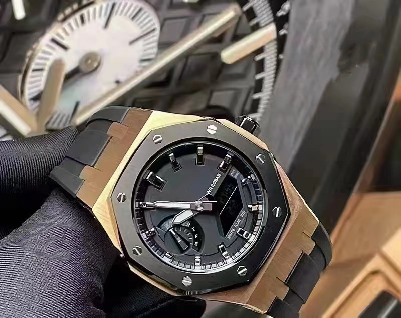 

Sports Quartz Digital Men's Watch 2100 Full Function LED Automatic Hand Light Metal Dial Waterproof Assembly Limited Oak X Model Series