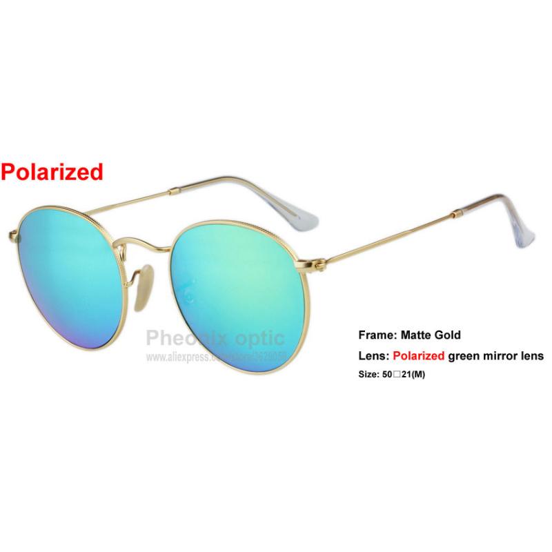 

Sunglasses Fashion Polarized Classic Round Metal Style Frame Glass Gradient Lens 50 Size Unisex Women Summer Dress Wholesale