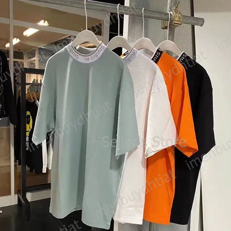 2022 Nordic Luxury Brand Ac Studios Summer Short Sleeve t Shirt a Studio Spring and Round Neck O-neck Cotton Loose Print Made by Couples