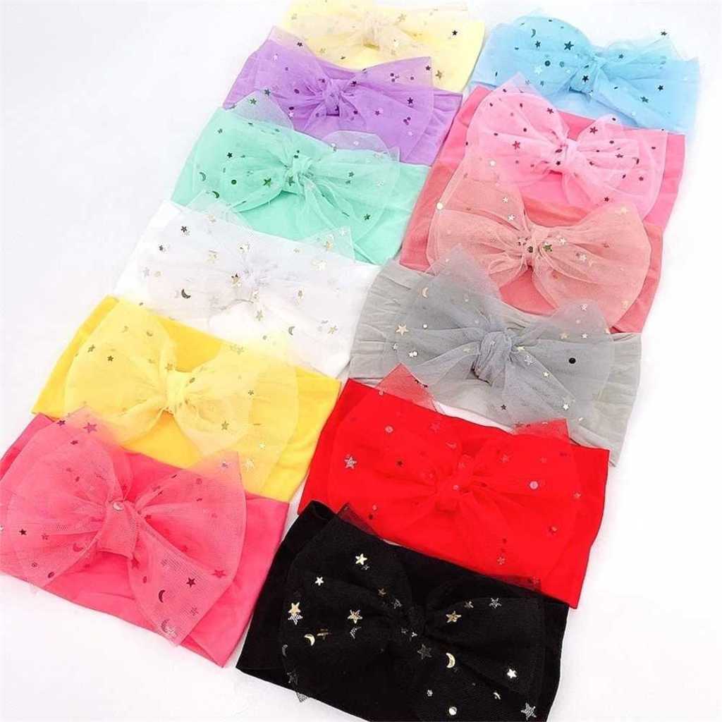 

Newborn Baby Nylon Mesh Star Hair Band Hairpins Princess Girls Party Headband Cute Headdress Bows Headbands Boutique Hair Accessories Barrettes T32H0PG, Red