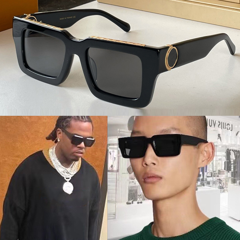 Clash Square Oversized Frame Sunglasses super men Luxury Brand Designer Metal eyeglasses women Millionaire Diamond Flower Shades 1447 beach Thick