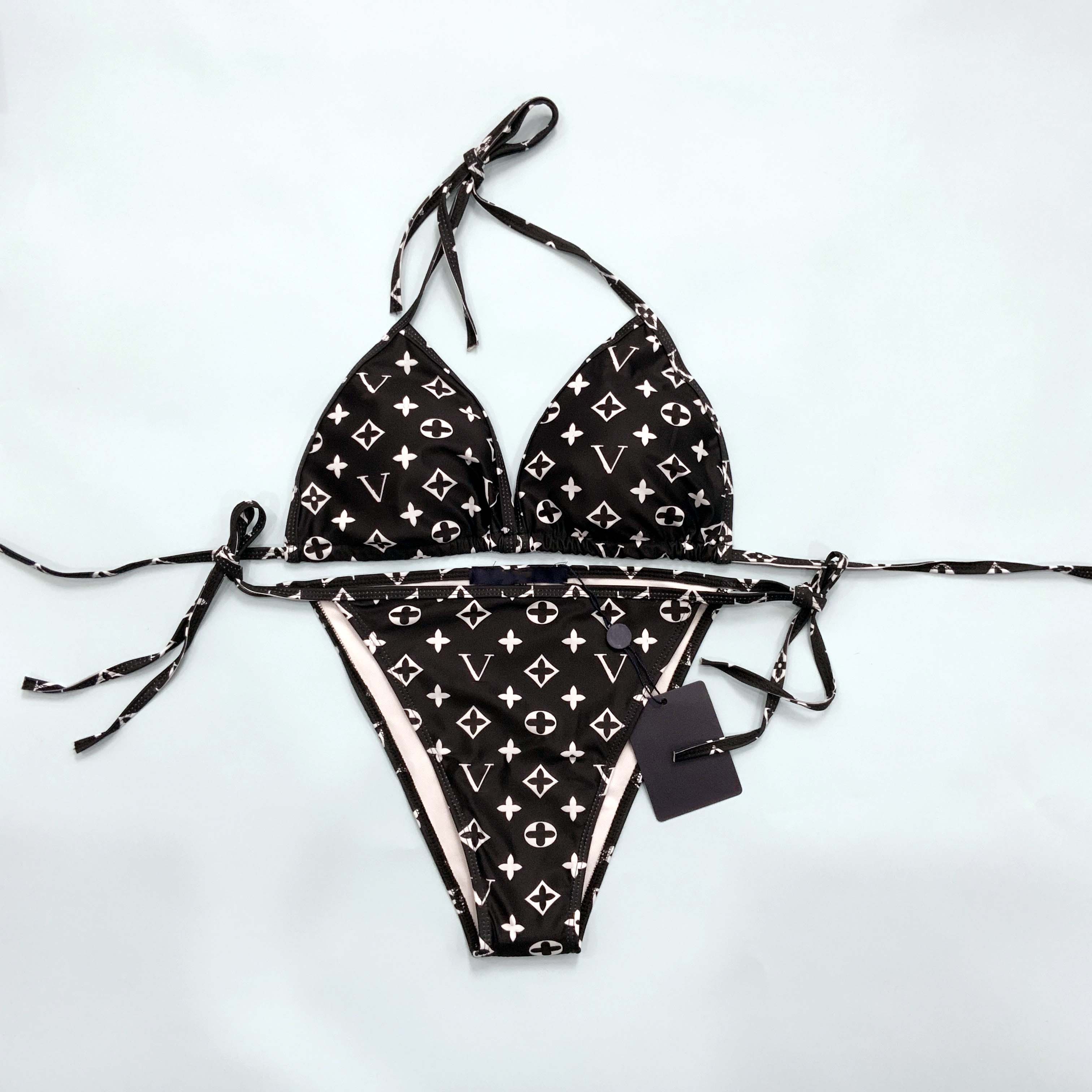 

Designer Bikinis Three-point Swimsuit for Woman Full Letters Summer Beach Bathing Suits Swimwear Two-Piece S-XL