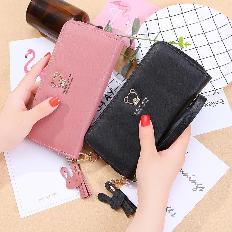 

Wallets Ladies Clutch Purse Long Style Multifunctional Womens Fashion Card Bag Zipper WalletWallets, Black