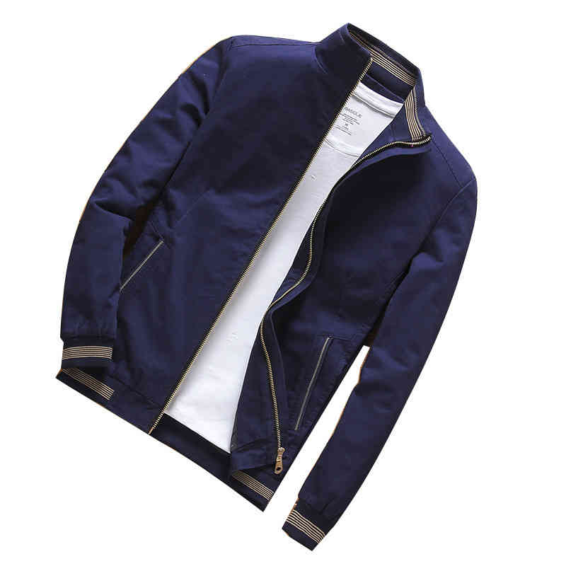 

2022 New High-quality Men's Solid Color Fashion Jacket Spring and Autumn Coat Slim M-4xl, 003