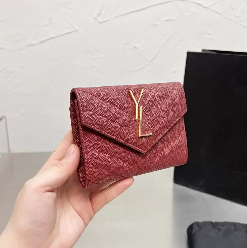 

Fashion Men Womens Designer Wallets New Luxury Brand Cardholder Casual Coin Pocket Mens Purse Small Bags Card Holder For Wallet G226113F, Red