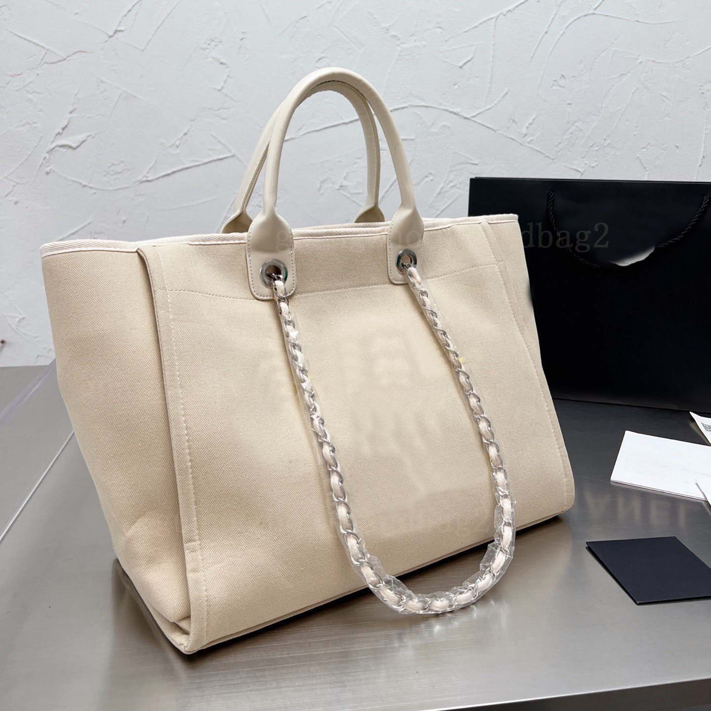 

Designer Bags Deauville Denim Bags Chain Tote Sandbeach Wool Felt Canvas Shopping Bag Leather Chains Handbag Brand Luxurys Womens, Color 7