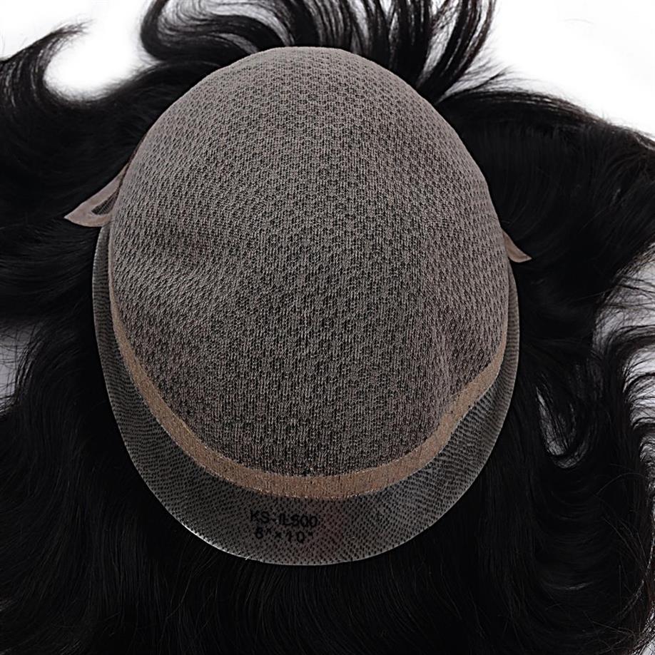 

150% Density Mens Wigs Human Hair Toupees Silk Base Mono Toupee Remy Natural Wave Hairpiece For Men217o, Natural color