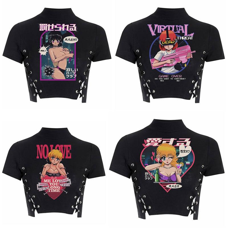 

Women' T-Shirt Y2k Crop Top Sexy Streetwear Unique Blouse Accessories Tops Fashiony2k T ShirtWomen, As shown
