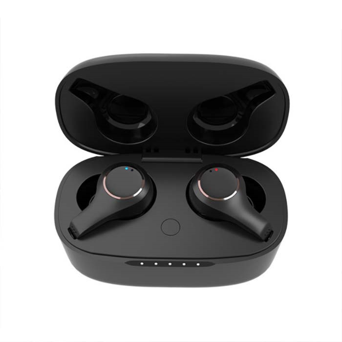 

Wireless Earphones Generation earphone Rename GPS Chip Metal Bluetooth Headphone Transparency pop up wireless Charging case, White