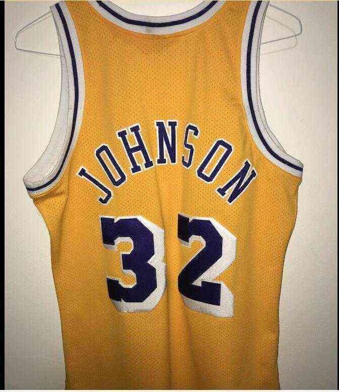 

Cheap Men Youth Custom Women Magic Johnson 84 85 Basketball Jersey Size S- or Custom Any Name or Number Jersey, Yellow youth s-xl