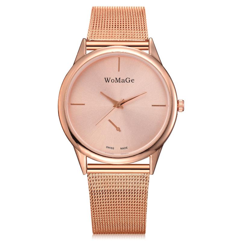 

Wristwatches Ultra Thin Watches For Women Fashion Quartz Watch Female Rome Simple Rose Gold Mesh Band Bracelet Relogio Masculino