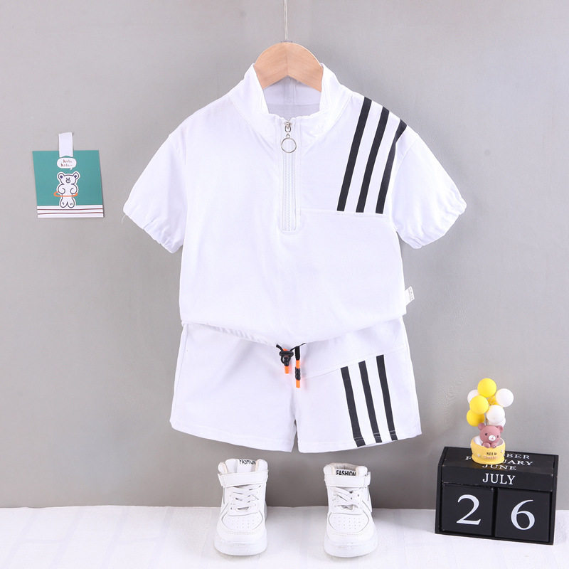 

Boys Summer Clothing Sets Kids Boys Fashion Short Sleeve Tops Pants Baby Boy Toddler Casual Clothes Outfit 0-5Year, Blue