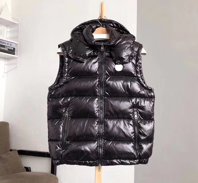

Designer Vests MAYA mens down vests France brand badge women luxury black vest size1-5, Supplement (not shipped separately)