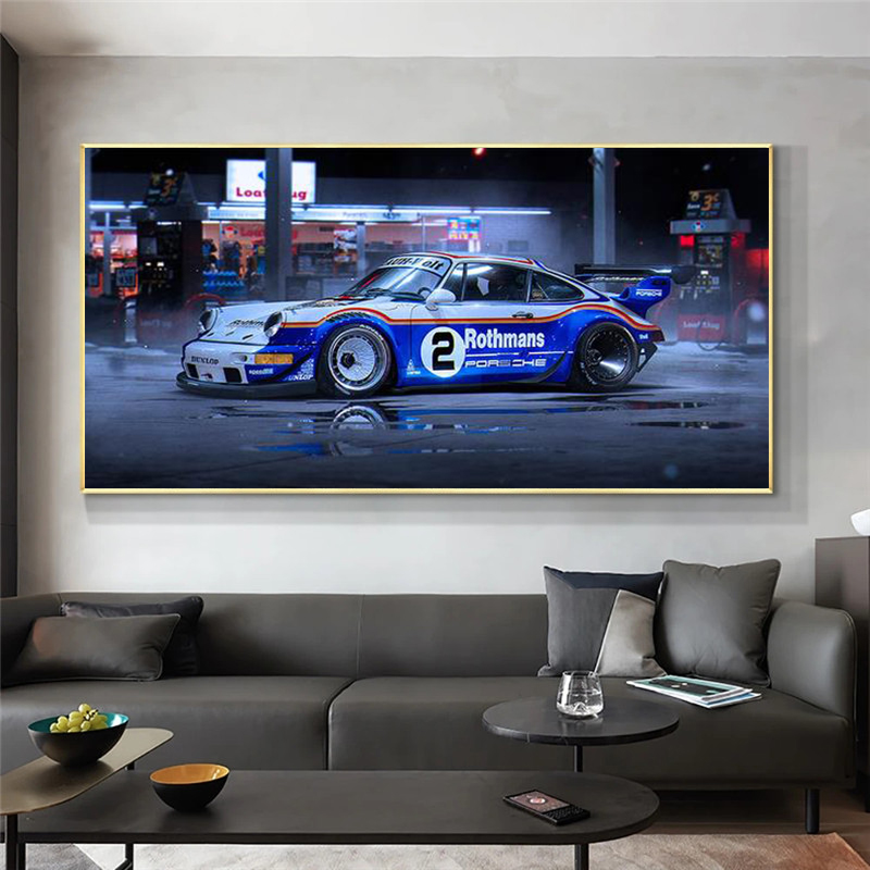 

Manipulated Sport Race Cars Vehicle Fabric Posters Living Room Home Decor Wall Decorative Canvas Paintings Art Prints Wll Art