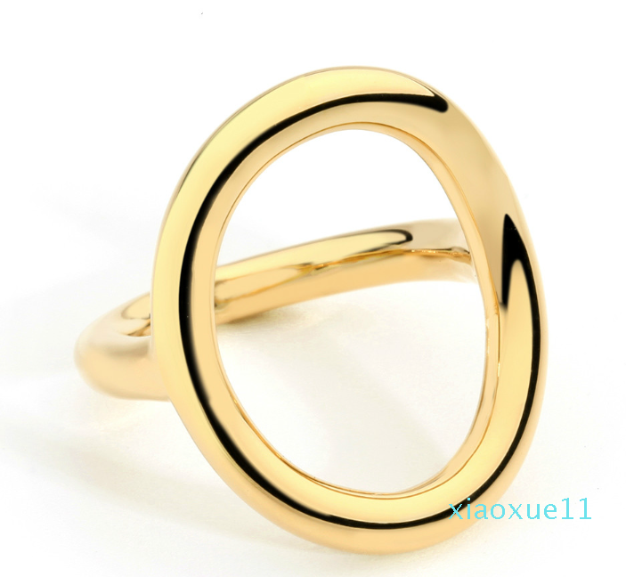 

luxury- VAROLE New Arrival Cold Wedding Rings for Women Irregular Korean Simple Style Round Copper Ring jewelry Wholesale