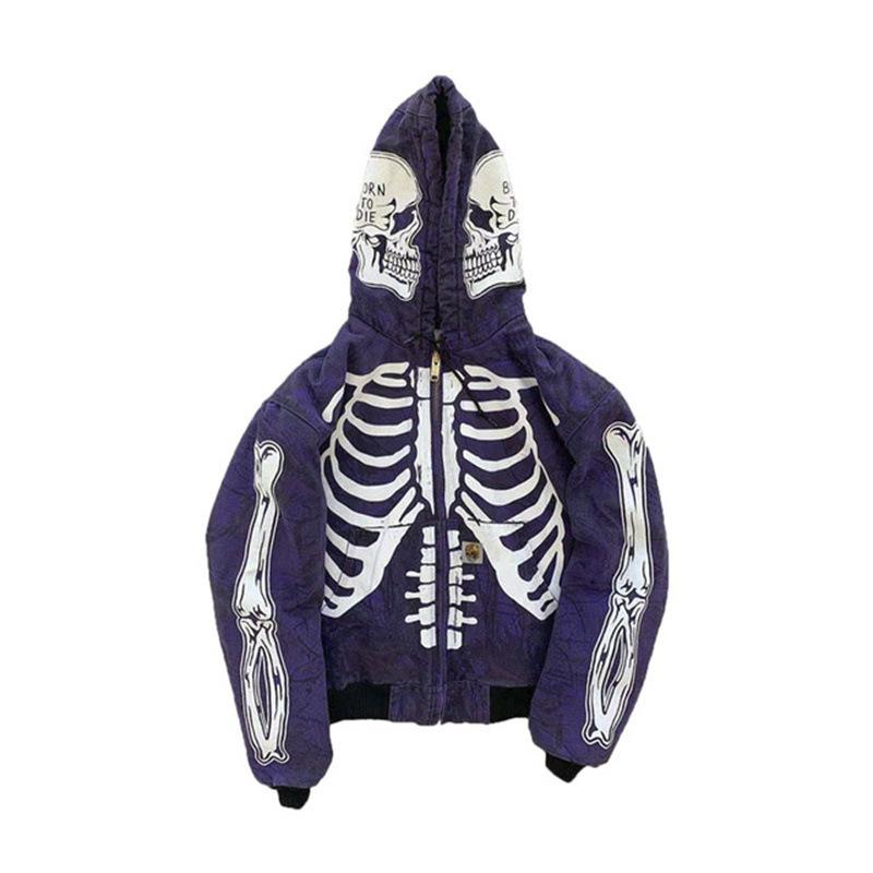

Men's Hoodies & Sweatshirts Rhinestone Zipper Oversized Sweatshirt Summer Gothic Hoodie Men's Grunge Hooded Coat Street Retro ClothesMen, Black