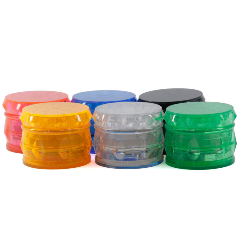 

Diameter 60mm grinders four layer multicolor plastic drum type cigarette grinder
