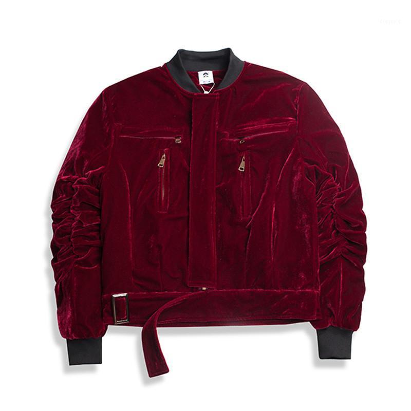Men's Jackets Man Fashion Hi Street Oversized Hip Hop Varsity Baseball Jacket Cotton Lined Thick Warm Velvet Bomber Coat Streetwear Outerwea