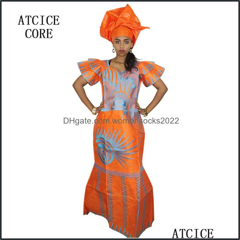 

Ethnic Clothing Apparel African Dresses For Woman Bazin Riche Embroidery Design Dress Long Drop Delivery 2021 Dh8Df