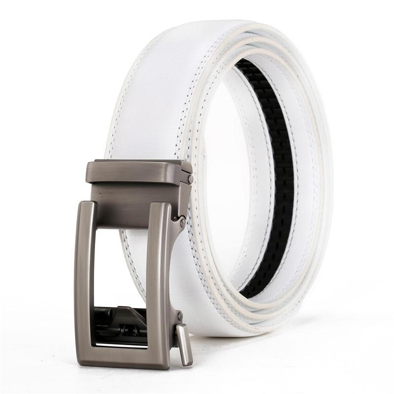 

Belts Luxury Designer Men's Belt Fashion Casual Alloy Automatic Buckle Business Pure Cowhide Jeans BeltBelts, Red