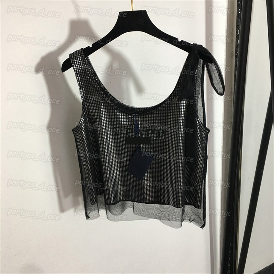 

Silver Dot Womens Vest Girl Ladies Summer Tank Tops INS Fashion Sleeves Tops Tanks