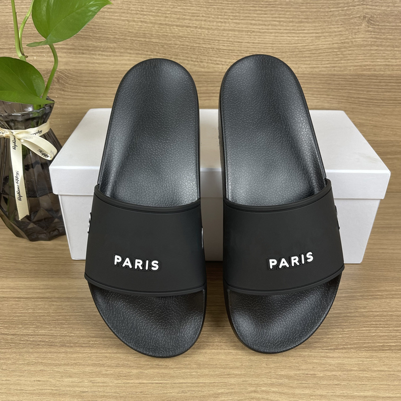 

TOP QUALITY Classic Fashion slide sandals slippers for men women WITH ORIGINAL BOX Hot Designer unisex beach flip flops slipper, Bl-2