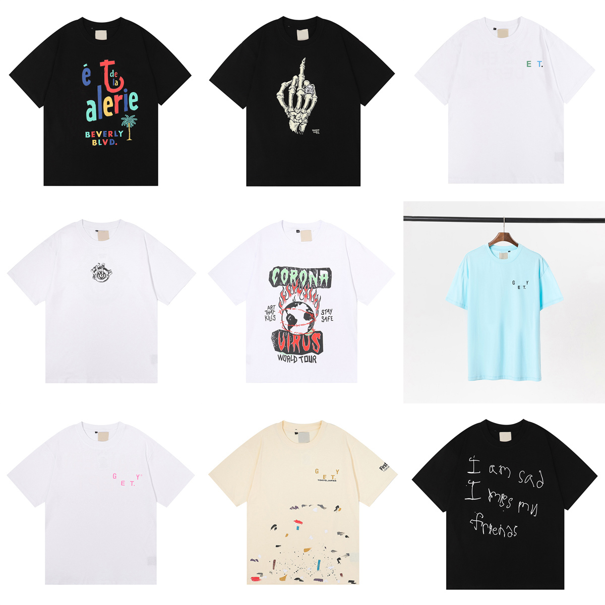 

Top Qaulity Mens Designer I am sad I miss my friends T Shirts Casual Tees Comfortable Men Women Print 100% Cotton T-Shirts Euro Size GD34982, 24