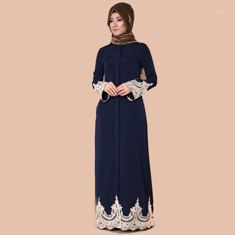 

Muslim Abaya Lace Dress Cardigan Jubah Ramadan Middle East Thobe Worship Service Islamic Prayer Clothing Long Robe Gowns Kimono