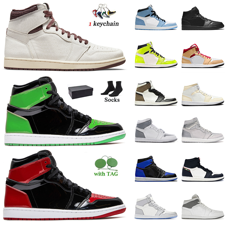 

2022 Jumpman 1 Mens Women Basketball Shoes High OG 1s A Ma Maniere Patent Green Bred Paris White Syracuse Smoke Grey University Blue Trainers Sneakers With Box Sports, A89 chicago 36-47