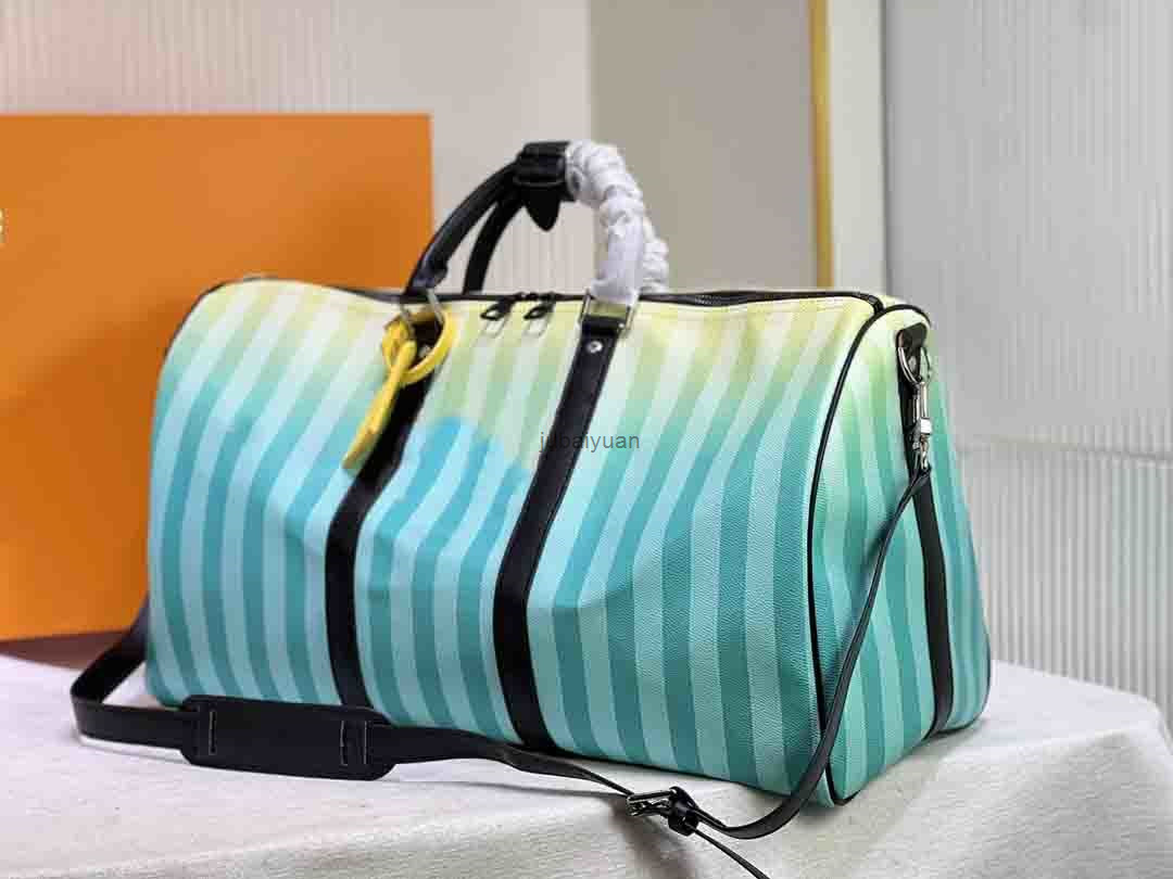 

5A KEEPALL 50 Travel Bag M59661 41416 N°7 Logo Leather Designer Suitcases Sport Outdoor Packs Shoulder Travel Bags Messenger Bag Unisex Handbags 50cm