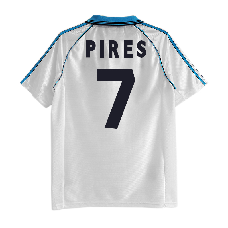 

Retro Marseille 1998-99 OM Soccer Jerseys Ravanelli Pires Blanc Vintage Shirts Classic Kit, 98-99 home