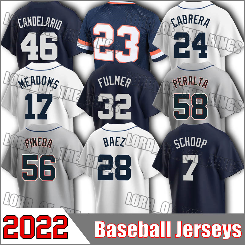 

Detroit 28 Javier Baez 24 Miguel Cabrera Jersey Baseball Eduardo Rodriguez Spencer Turnbull Jerseys Robbie Grossman Jonathan Schoop Austin Meadows, Man custom jersey (laohu)