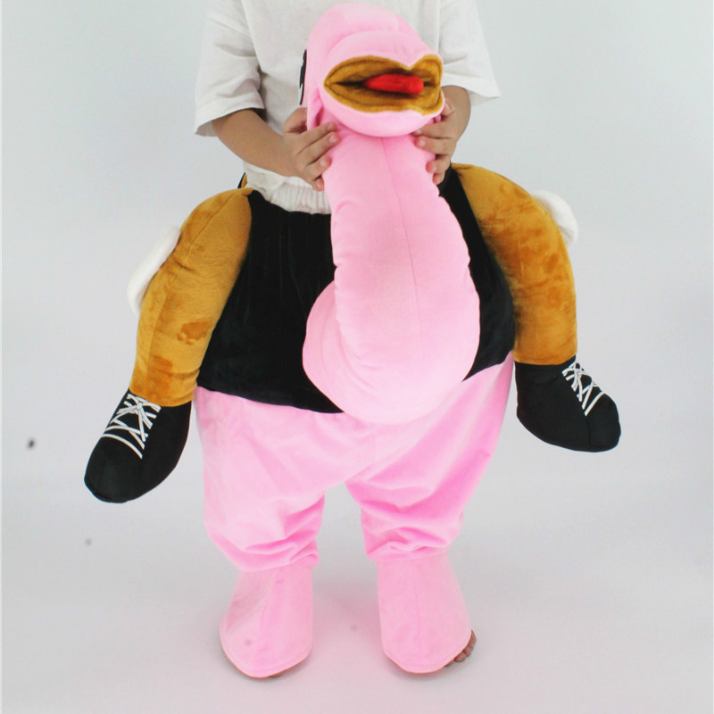 

Mascot doll costume Carry Ride on Me Animal Back Children Ostrich Pants Halloween Christmas Party Costume Birthday Gifts Mascots Lol Doll Co, Default color