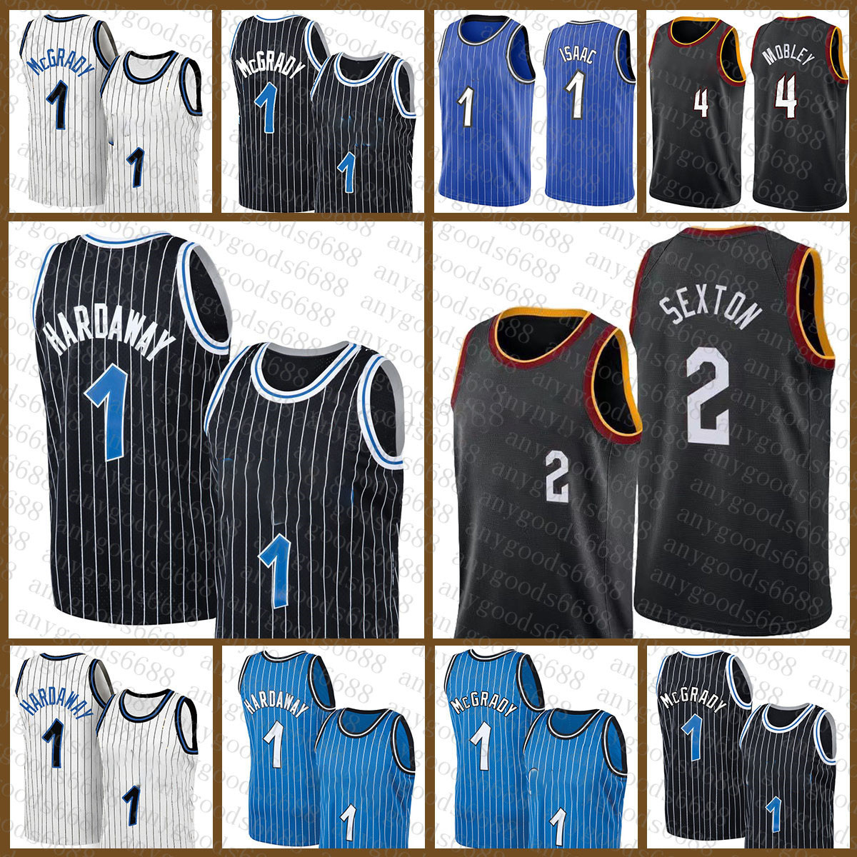 

Clevelands Cavalier Orlandos Magics Mens Basketball Jersey Collin 2 Sexton Evan 4 Mobley Penny 1 Hardaway S-2XL Tracy 1 McGrady Jonathan 1 Isaac Black