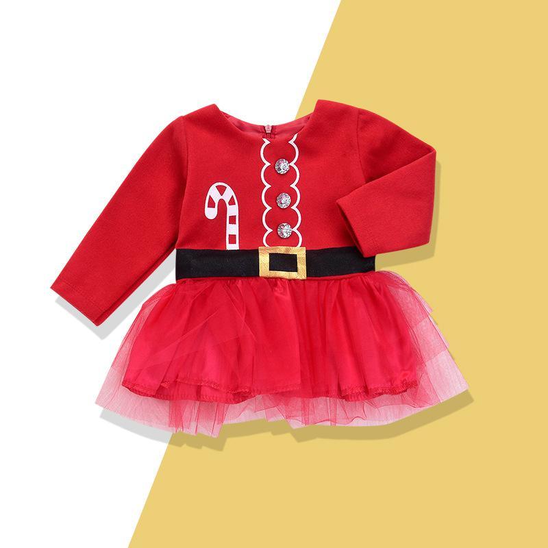 

Girl's Dresses Christmas Baby Girls Clothes 2022 Autumn 1st Birthday Dress For Girl Born Outfit Long Sleeve Party Infants Year Red DressGirl