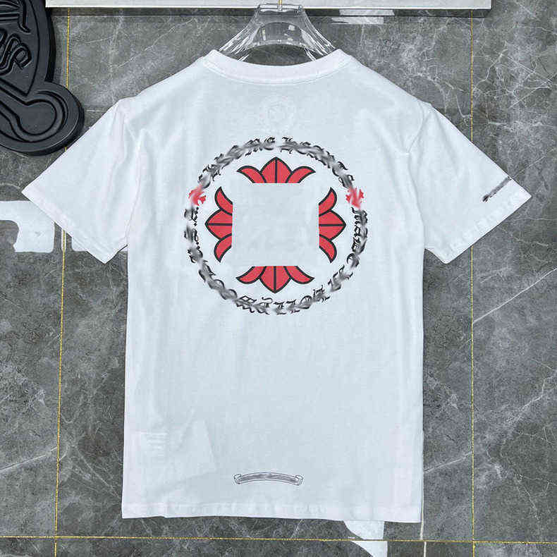 Mens Classics t Shirts High Quality Brand Crew Neck Short Sleeves Tops Tees Ch T-shirts Sweater Casual Heart Horseshoe Sanskrit Cross Print W29Q