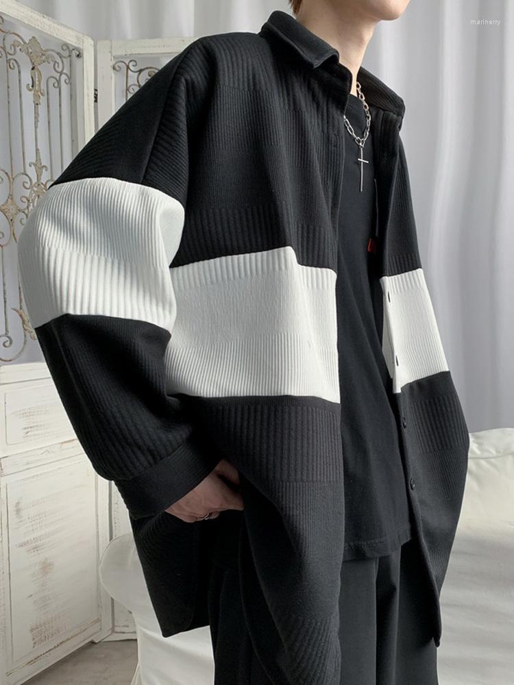 

Men' Sweaters Autumn Cardigan Men Jackets Coats Fashion Striped Knitted Slim Fit Coat Mens Clothing L01Men' Mari22, Black