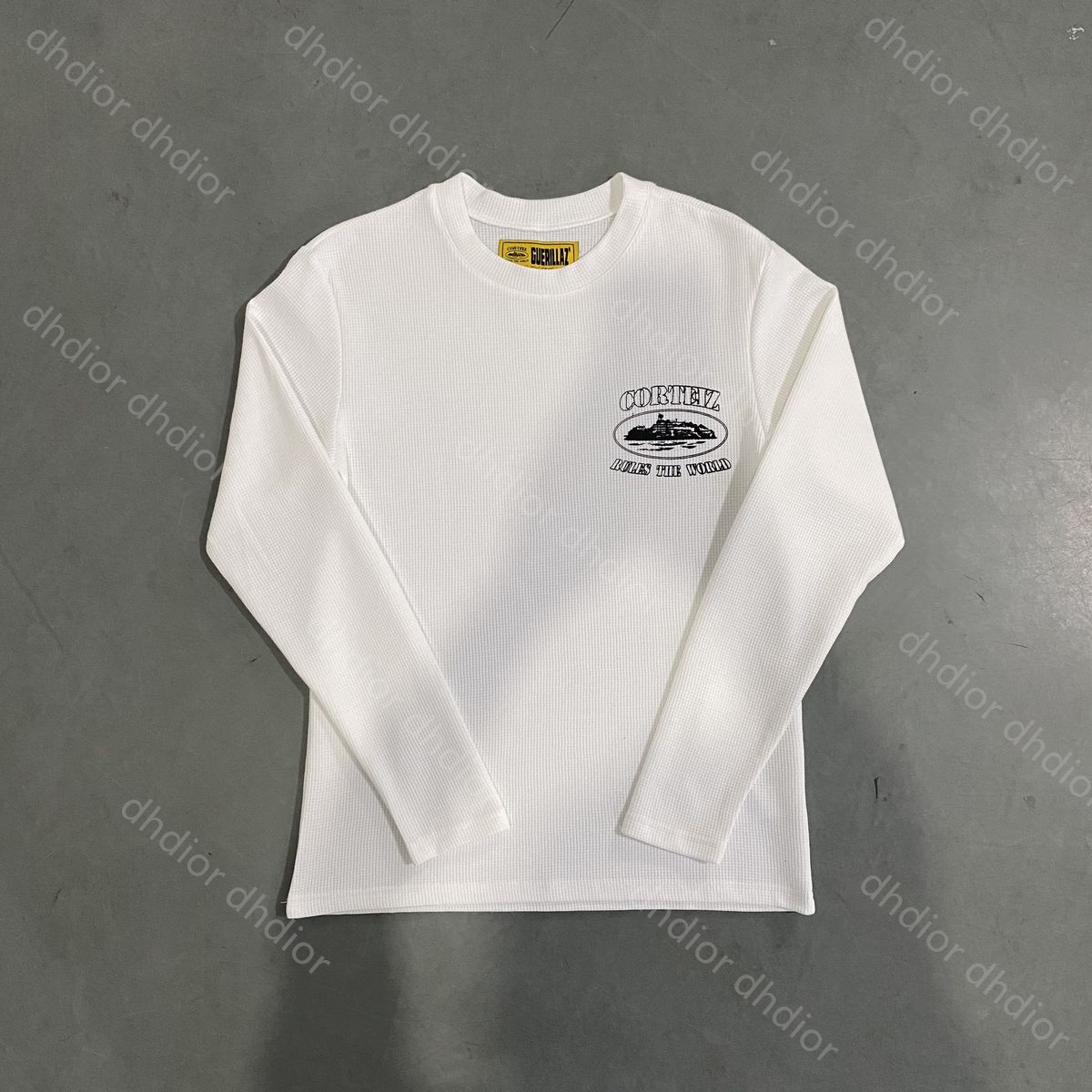 

sweatshirts cort sweater ALCATRAZ waffle long-sleeved men summer top black print high quality loose all-match casual jacket couple models, White