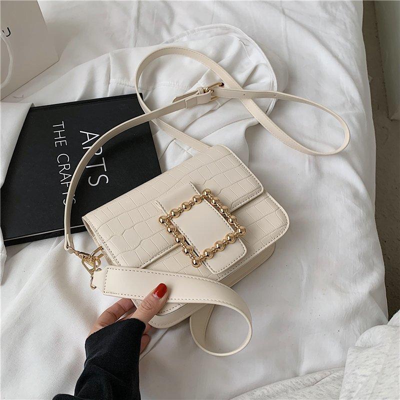 

Evening Bags Stone Pattern PU Leather Crossbody For Women 2022 Small Shoulder Simple Bag Female Luxury Chain Handbags And Purses, Beige