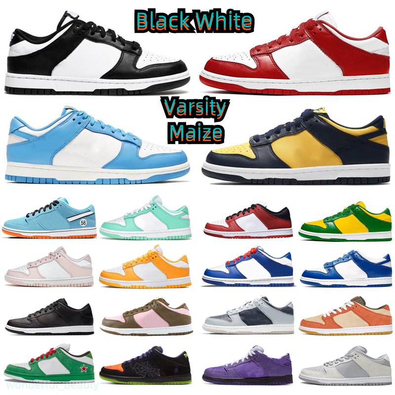 

Running Shoes Jogging Sneakers Trainers White Black Grey Fog Classic Green University Blue Georgetown Orange Pearl Walking 2022 New Women Low Panda, Box