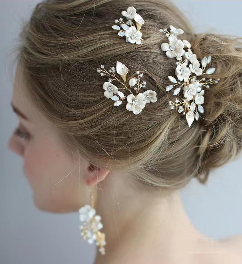

Headpieces Handmade Crystal Headband Rhinestone Elegant Banquet For Bridal Headwear Tiara Wedding Headdress Earrings Women Hair Accessories