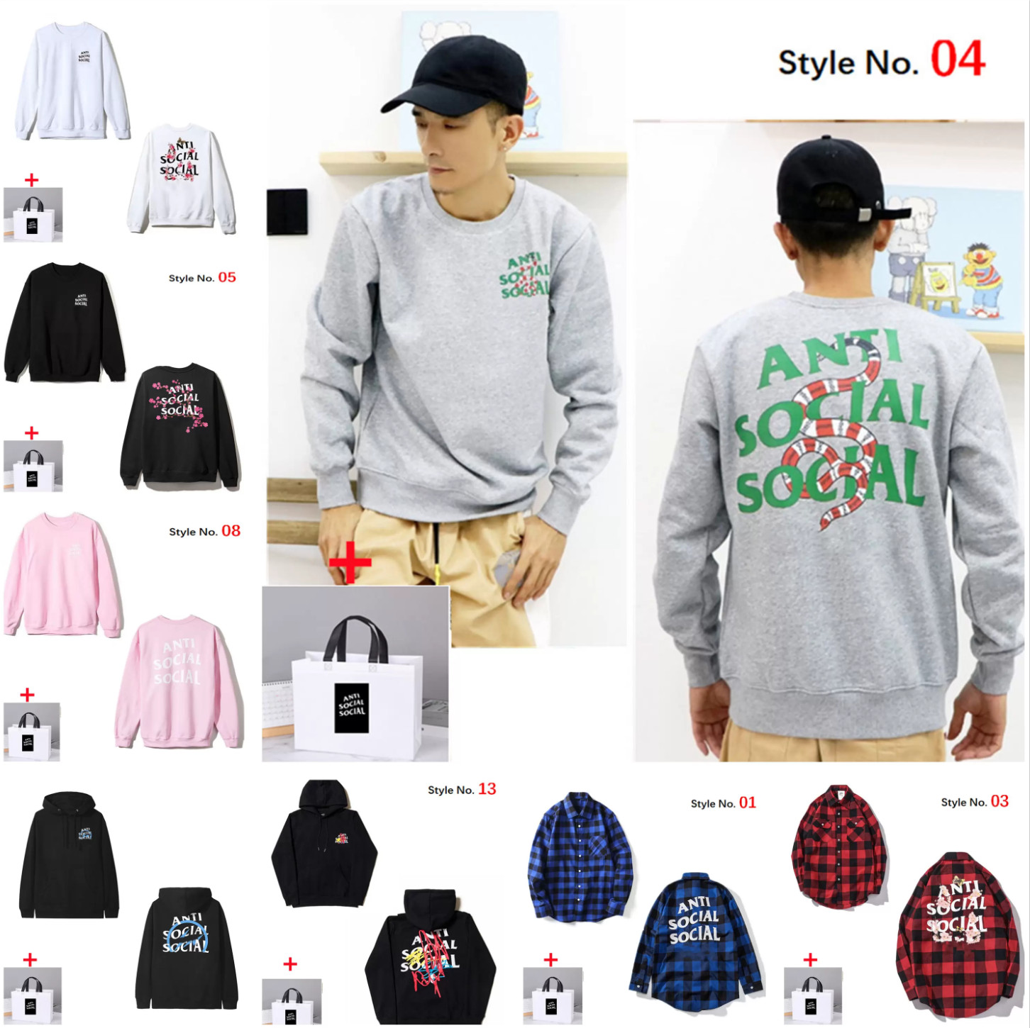 

European Men Sweater Women Sweatshirts High Quality Hoodie Cotton Tops with Labels Hip Hop Letters Printed Long Sleeves Bring tote bag, 1pcs button
