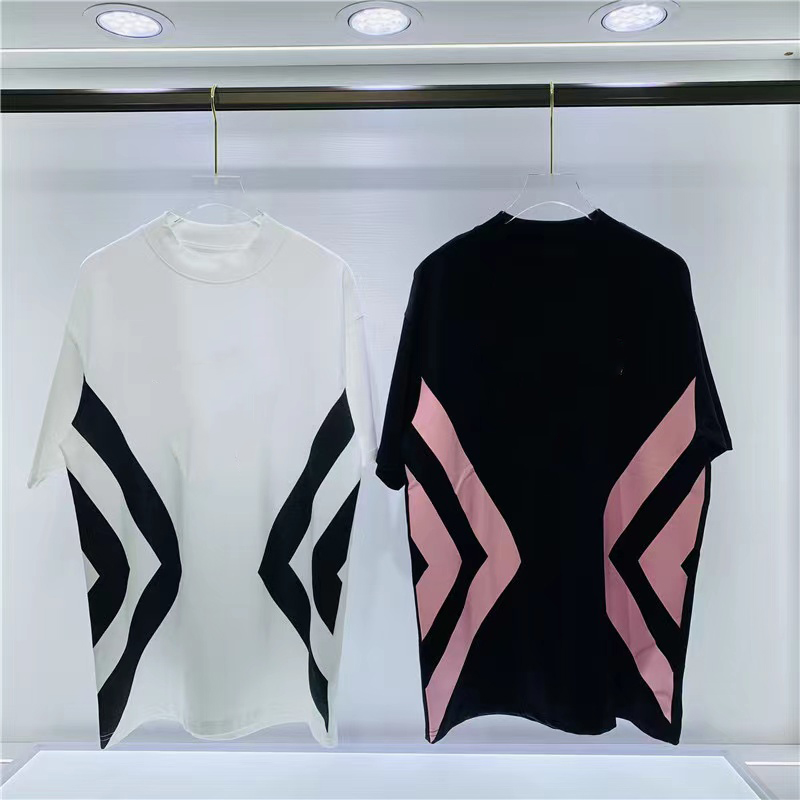 2022 Summer Womens T-Shirt Loose Casual Breathable Mens T shirt Fashion Stripe Print Classic Pattern Top Men Women Tees-image-762816523