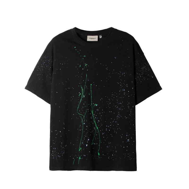 Men's Fashion Personality Trend New Short-sleeved Brand Wholesale Fear of Essentials Season Multi Thread Lettered Print Graffiti Round Neck Sho